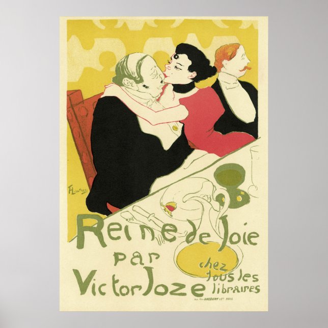 Poster Art Nouveau Rétro - Reine de Joie (Devant)