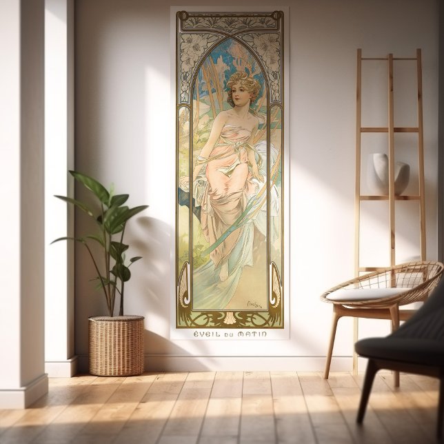 Poster Art Nouveau Réveil Matin Set 3/4 Mucha (Créateur téléchargé)