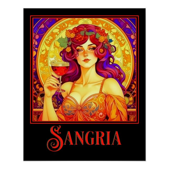 Poster Art nouveau Sangria (Devant)