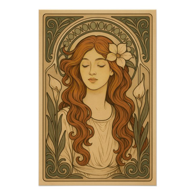Poster Art Nouveau Style Femmes Art (Devant)