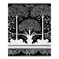 Art Nouveau Tree Beardsley Motif