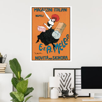 Poster Art Nouveau vintage, Mode femme italienne