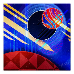 Poster Art numérique de sphères de danse