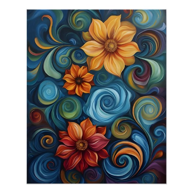 Poster Art numérique Flower (Devant)