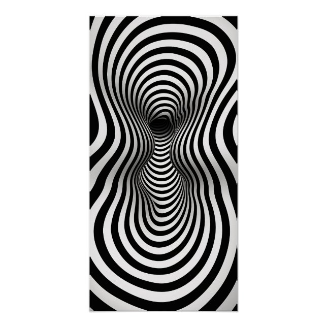 Poster Art optique noir et blanc (Devant)