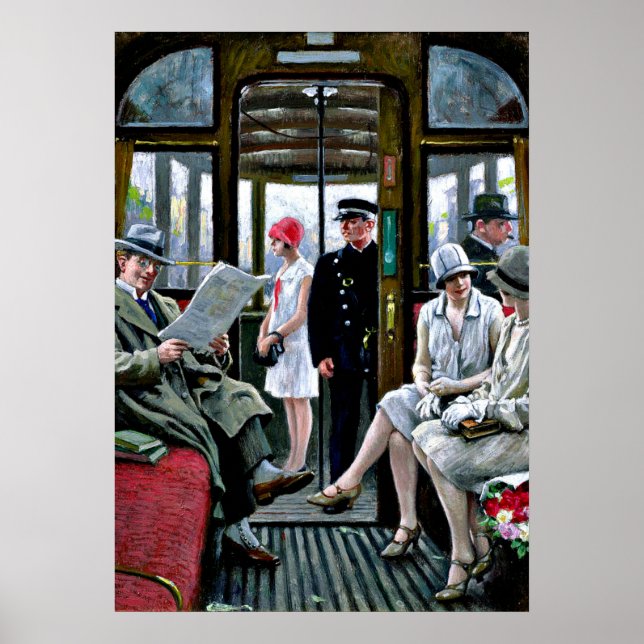 Poster Art Paul-Gustave Fischer - Tram Copenhague (Devant)