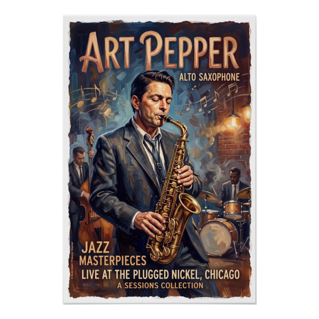 Poster Art Pepper Saxophone  (Devant)