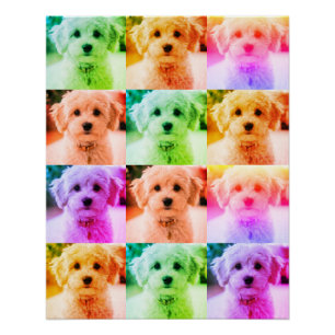 Poster Art pop funky style 80's ajoutez vos propres photo