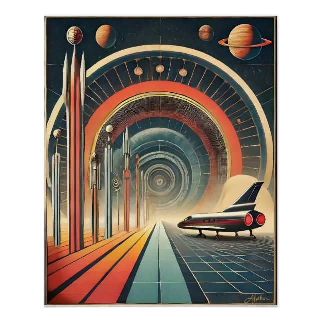 Poster Art Portail du Trou de Verre de l'Ère Spatiale du  (Devant)