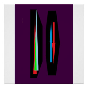 Poster Art profond sombre mystérieux violet design modern