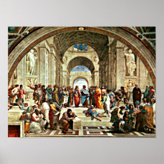 Poster Art Raphael - École d'Athènes -