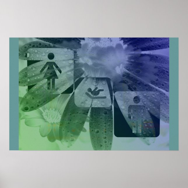 Poster Art salle de bain (Devant)