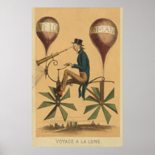 Poster Art tôt de cycle de ballon d'illustration de VOL