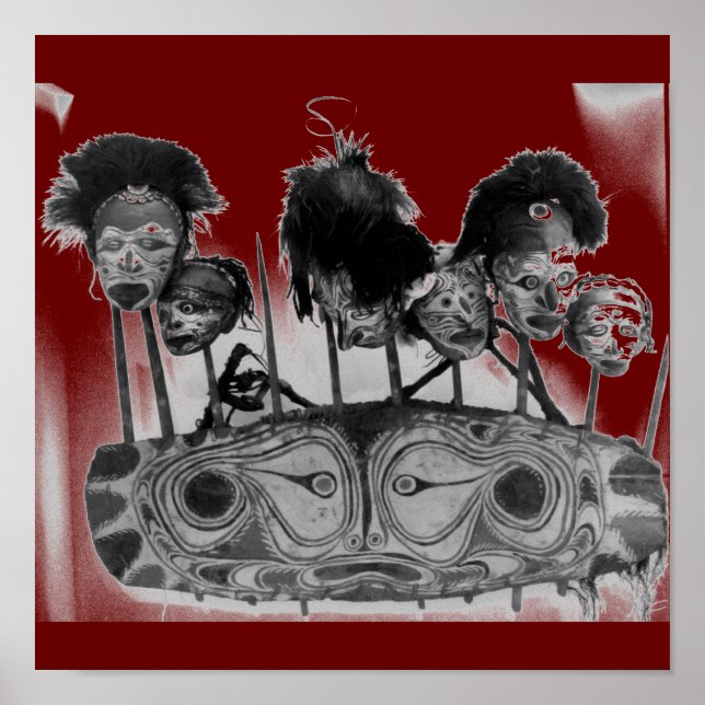 Poster Art tribal #2 B+W (Devant)