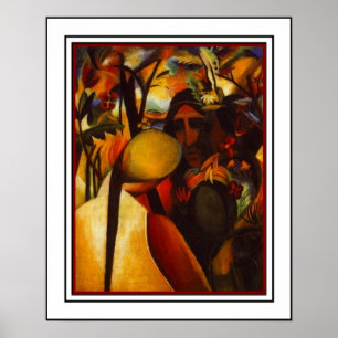 Poster Art Vintage Août Macke Amérindiens 2