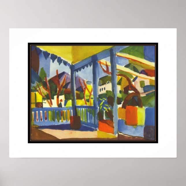 Poster Art Vintage Août Macke Terrasse (Devant)