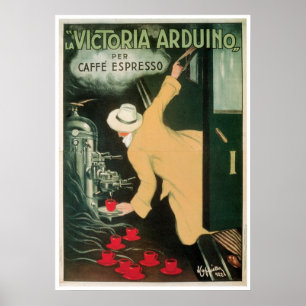 Poster Art vintage d'annonce de boissons de café de