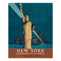Art vintage de la Statue de la Liberté de New York