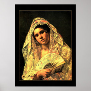 Poster Art Vintage Espagnol Femme