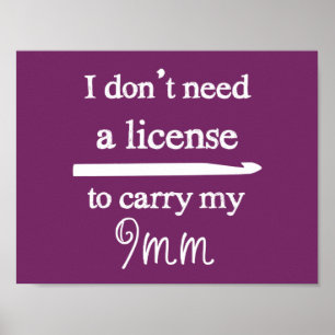 Poster Artisanat de licence Crochet Hook {Dark}