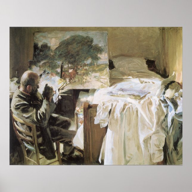 Poster Artiste dans son studio par John Singer Sargent (Devant)