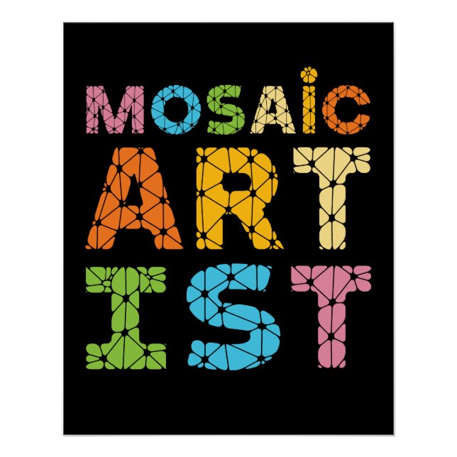 Poster Artiste mosaïque (Devant)