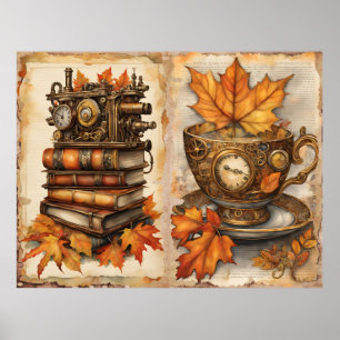 Poster artistique Fall Steampunk