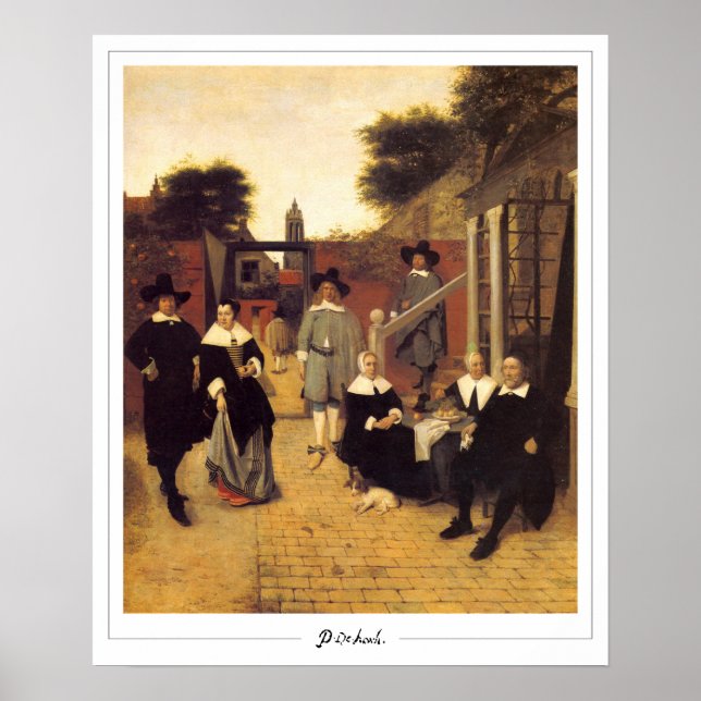 Poster artistique Pieter de Hooch Zedign #143 (Devant)