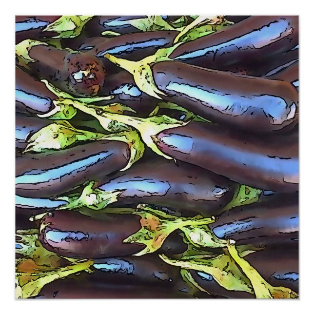 Poster Artistique plantes Black Outline Art (Devant)