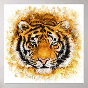 Poster artistique Tiger Face
