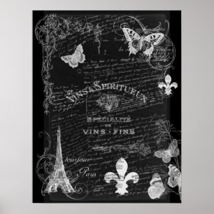 Poster artistique Toujours Paris Collage