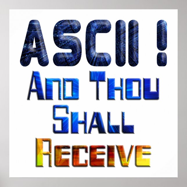 Poster ASCII Et Tu Recevras (Devant)