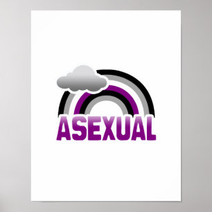 POSTER ASEXUAL RAINBOW