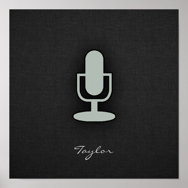 Poster Ash Gray microphone (Devant)