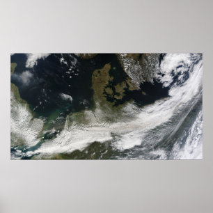Poster Ash plume from Eyjafjallajokull Volcano