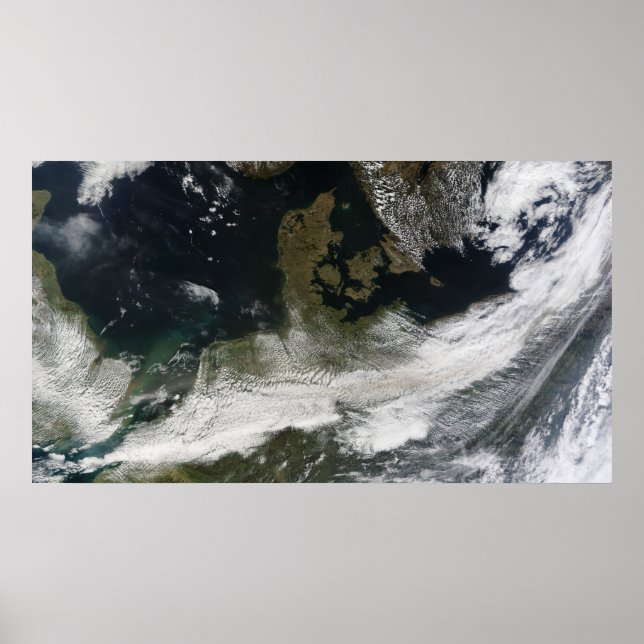 Poster Ash plume from Eyjafjallajokull Volcano (Devant)