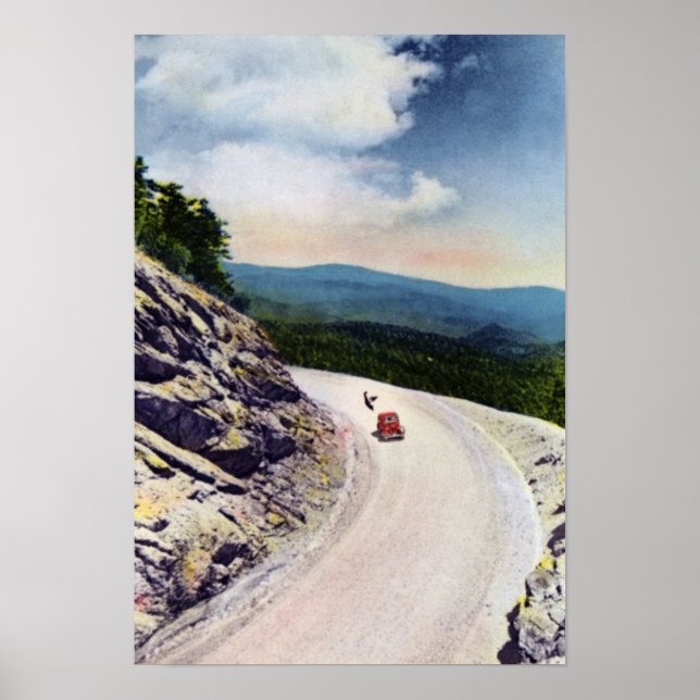 Poster Asheville North Carolina Blue Ridge Parkway (Devant)