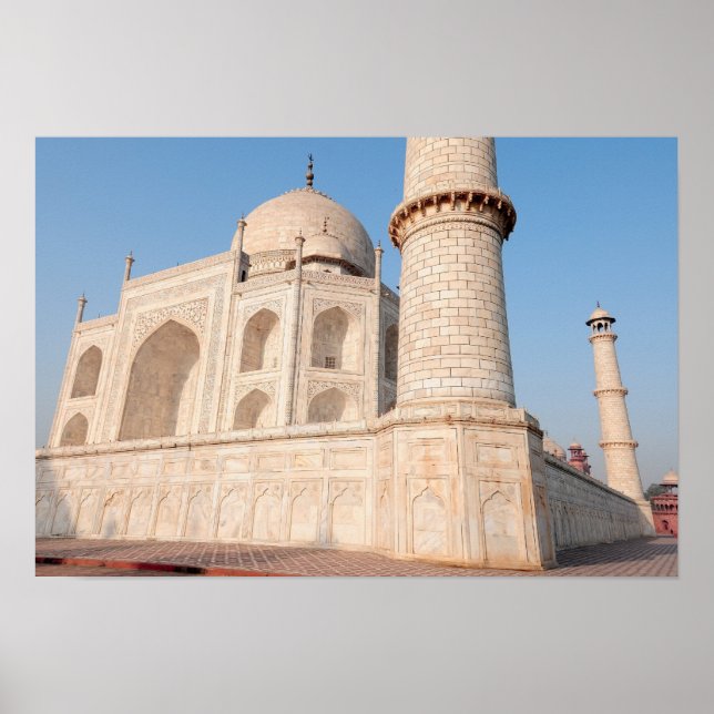 Poster Asie, Inde, Uttar Pradesh, Agra. Le Taj 4 (Devant)