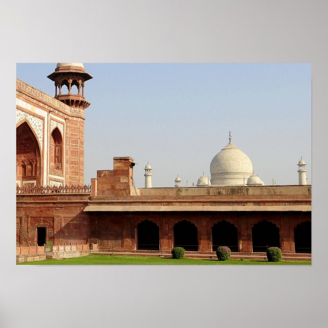 Poster Asie, Inde, Uttar Pradesh, Agra. Le Taj 6 (Devant)