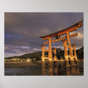 Poster Asie, Japon, Honshu occidental, Miya, île de Jima