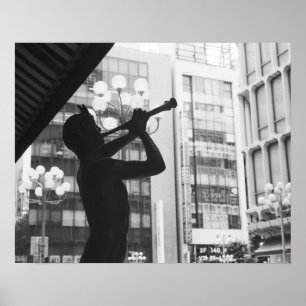 Poster Asie, Japon, Tokyo. Statue de musique, Shibuyaku