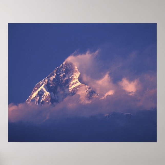 Poster Asie, Népal. Machhapuchhare (Devant)