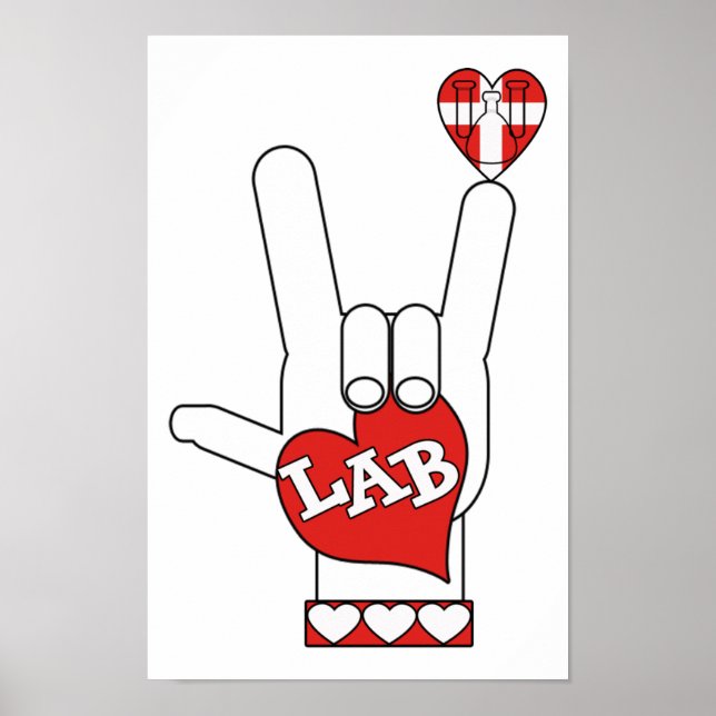 Poster ASL I Love You Sign LAB (LABORATOIRE) (Devant)