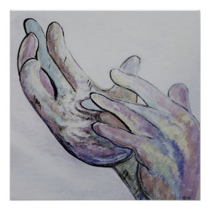 Poster ASL Jesus Denim Coloration