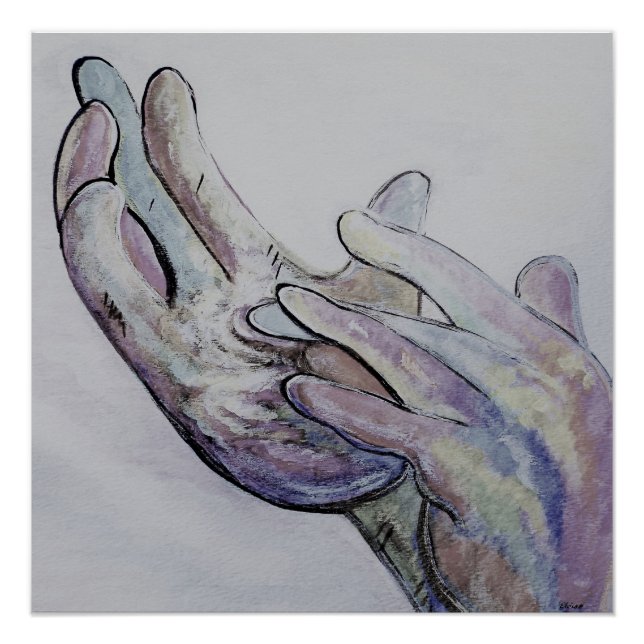 Poster ASL Jesus Denim Coloration (Devant)