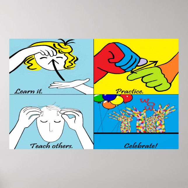 Poster ASL Steps to Success (Devant)