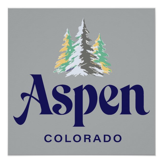 Poster Aspen Colorado États-Unis (Devant)