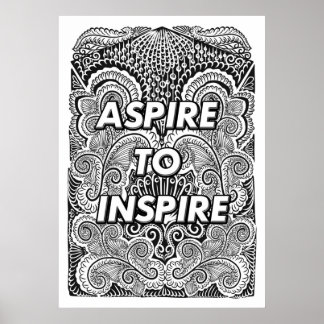 Poster ASPIRE À INSPIRER - Devis de déclaration positive