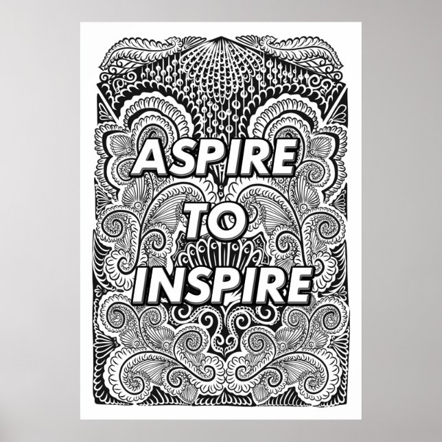 Poster ASPIRE À INSPIRER - Devis de déclaration positive (Devant)