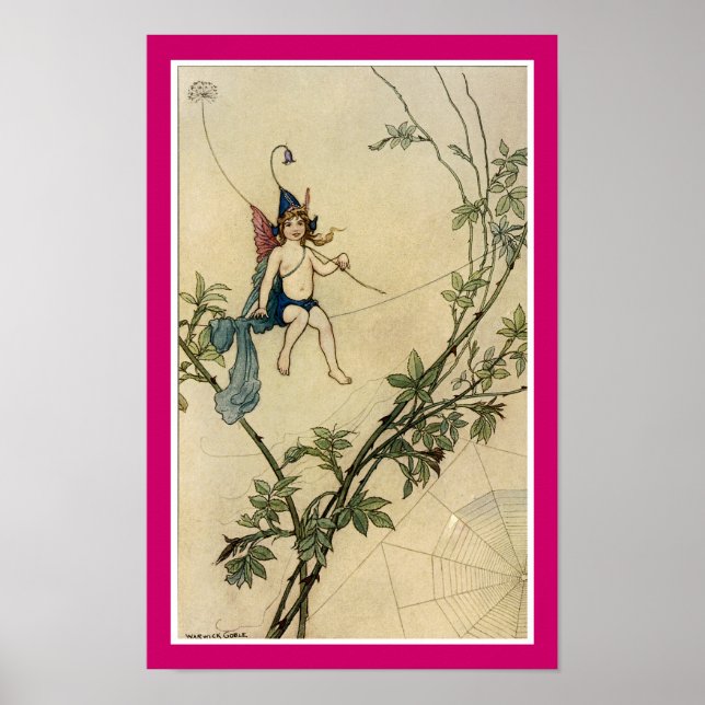Poster Assis sur le fil d'araignée (Devant)